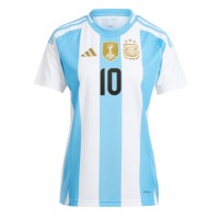 Fotballdrakt Dame Argentina Lionel Messi #10 Hjemmedrakt Copa America 2024 Kortermet